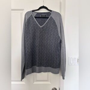 Vintage Club Monaco Gray V-Neck Sweater
